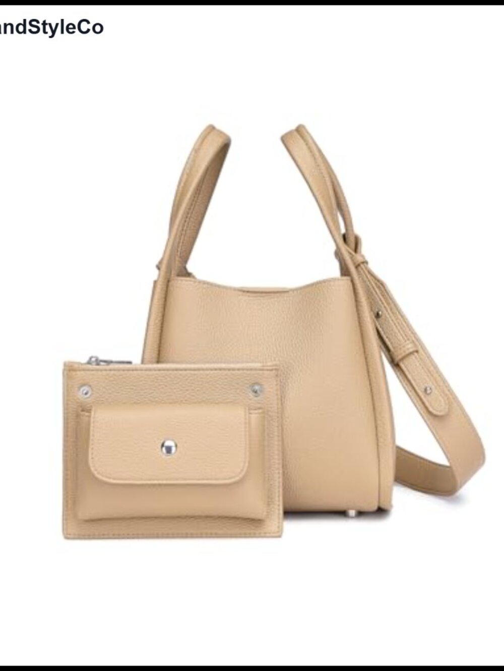 Mini PU Bucket Bag Crossbody Purse Magnetic Closure with Pouch